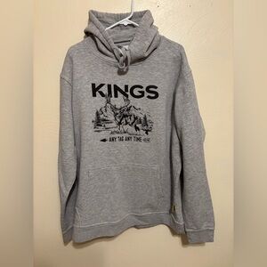 KINGS Hunting Hoodie Men’s XL Gray Buck Deer Graphic Any Tag Any Time
